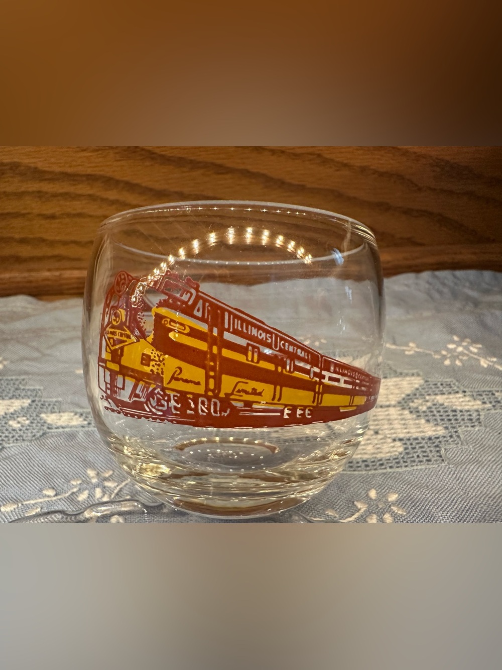 Illinois Central Souvenier Cordial Glass 1 unit